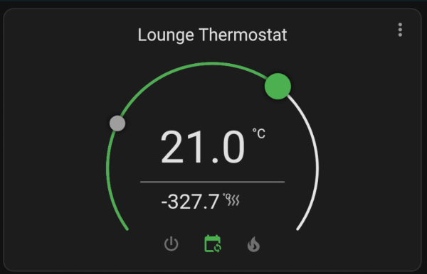 thermostat reporting -327 degrees