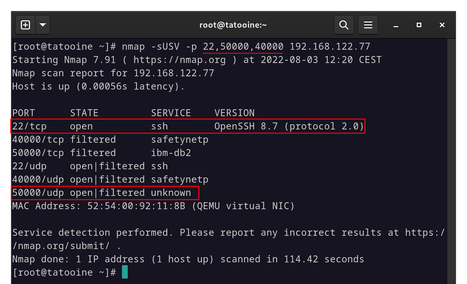 port scanning for ssh wireguard
