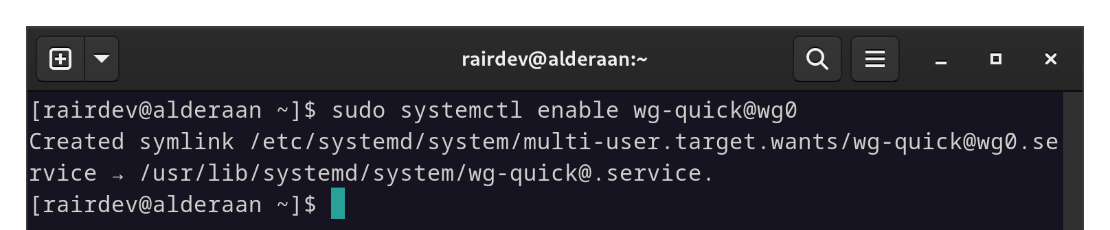 enable wireguard systemd
